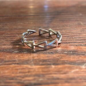 Silver Geometric Ring